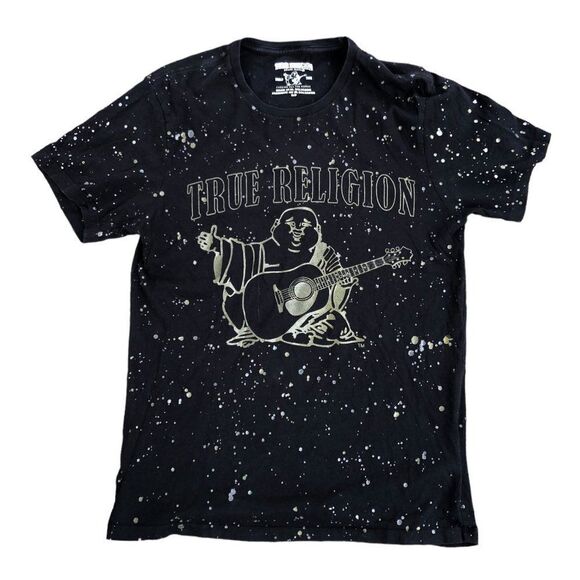 RARE True Religion Shirt Splatter Short Sleeve T Shirt Small - Picture 1 of 10